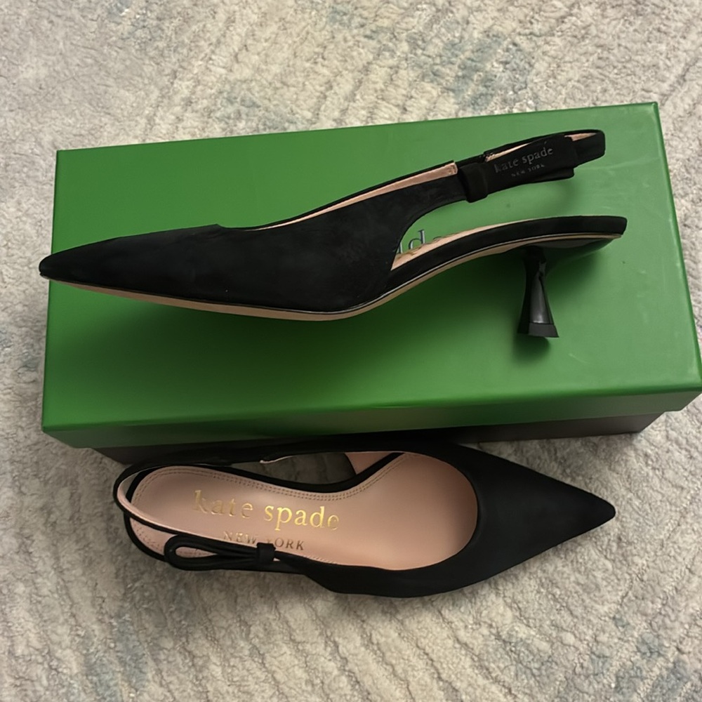 kate spade Black Pointed Slingback Pumps - Picture 6 of 9